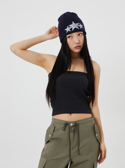 Ribbed Knit Tube Top CF323