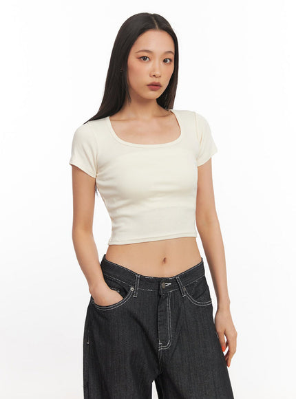 Square Neck Crop Tee IA504