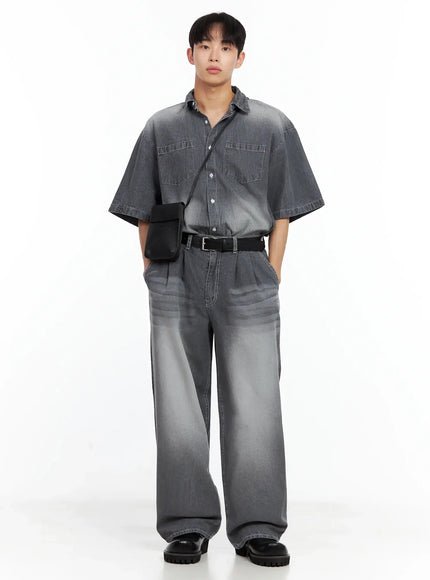 Men's Everyday Black Crossbody Bag IL516