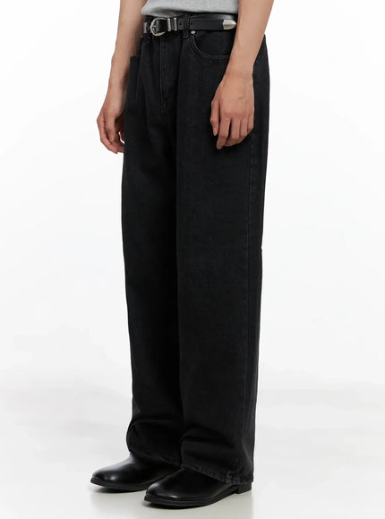 Men's Vintage Black Jeans IO517