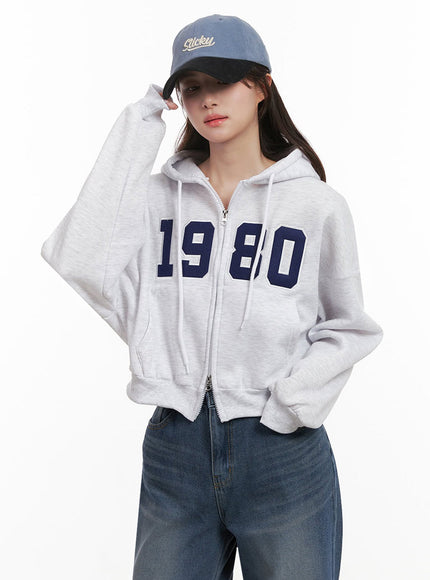 Casual Embroidered Hooded Crop Jacket IJ510