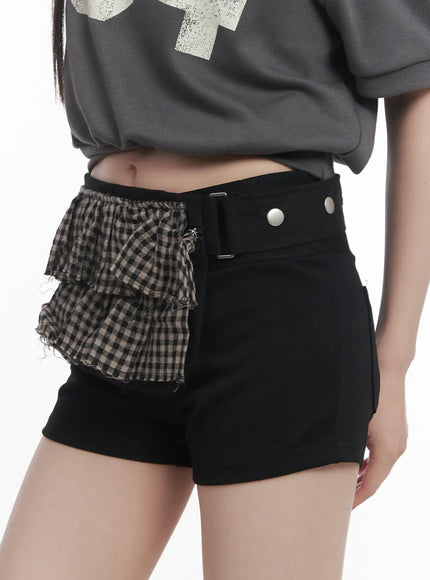 plaid-print-belt-bag-cu518