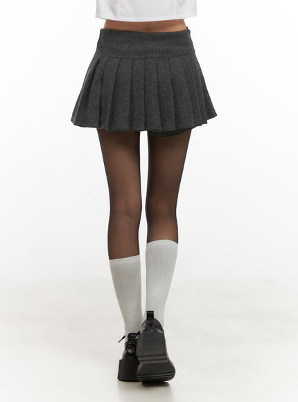 pleated-solid-print-mini-skirt-cd409