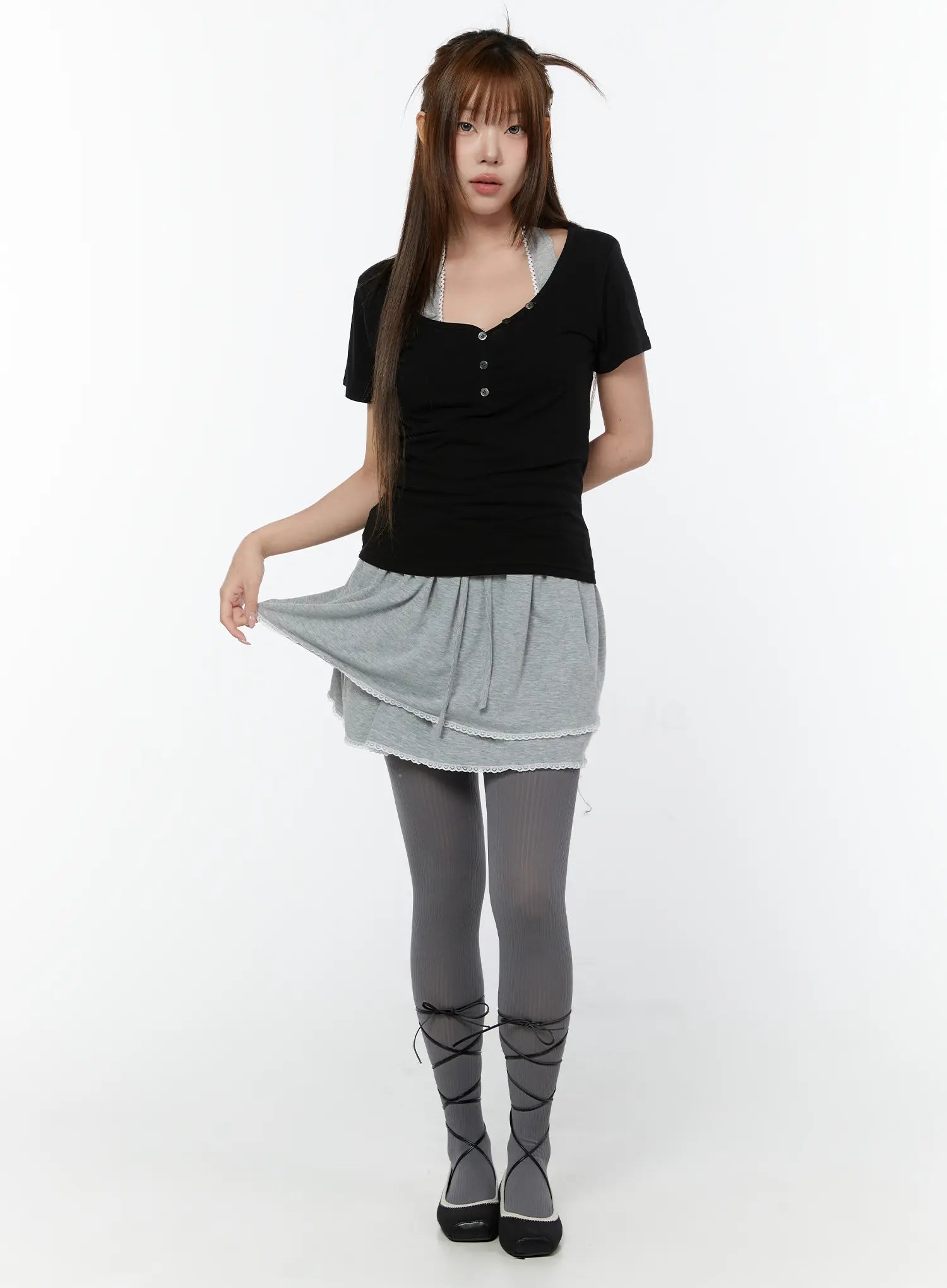 lace-trim-layered-mini-skirt-cy519
