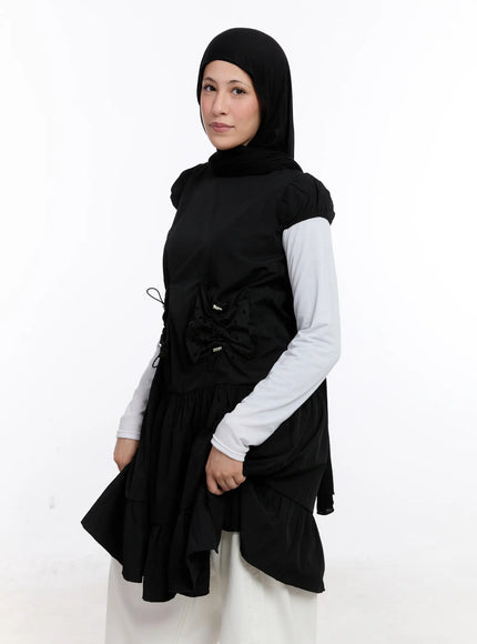 layered-polka-dot-long-sleeve-dress-cs524