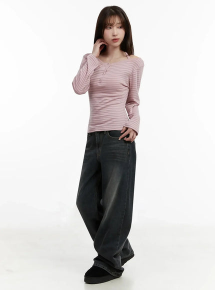 striped-halter-neck-blouse-ij521