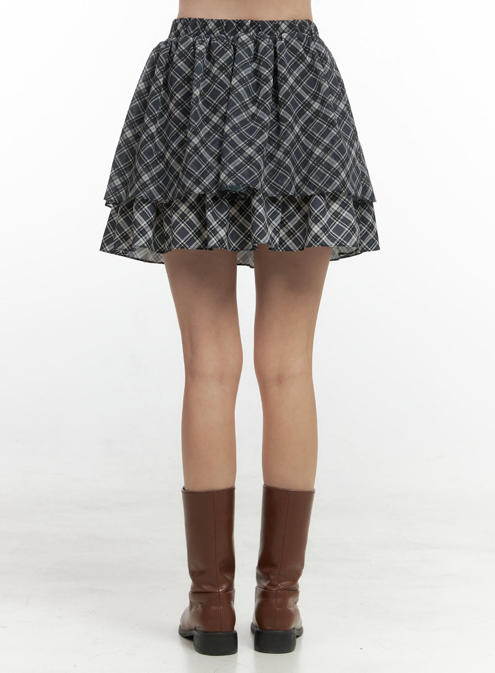 tiered-check-mini-skirt-os423