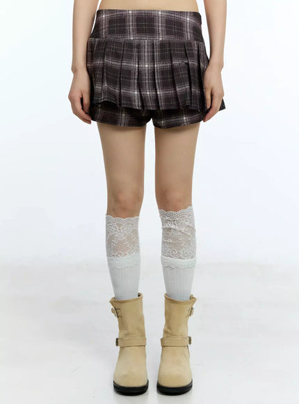 plaid-pleated-mini-skirt-iu524