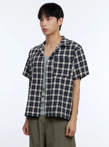 mens-plaid-short-sleeve-shirt-ig519