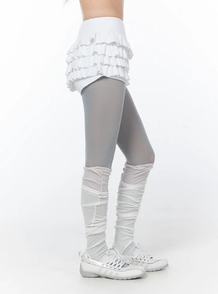 layered-ruffle-mini-skirt-cy508