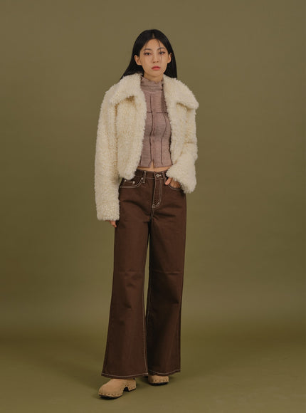 Faux Fur Cropped Jacket J6