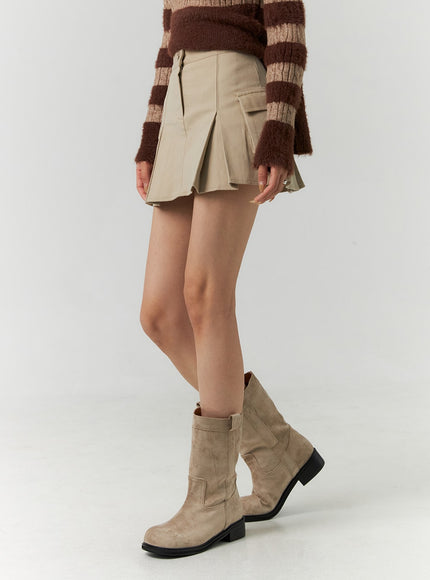 pocket-pleated-mini-skirt-cn317