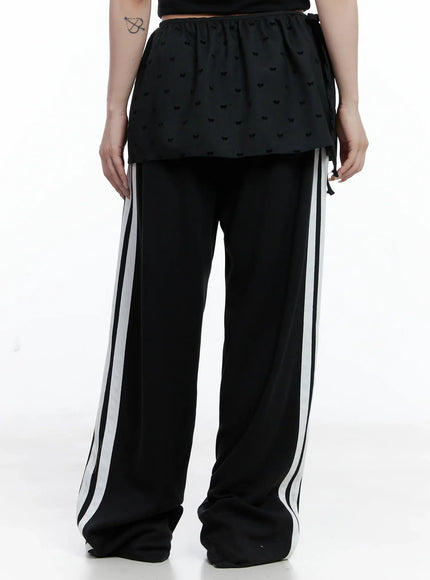 layered-heart-print-wrap-skirt-cs501