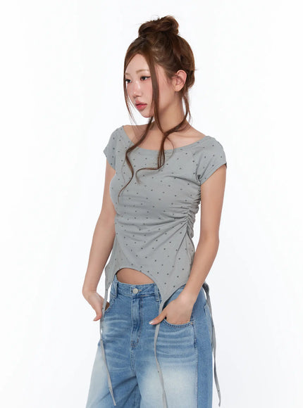 boat-neck-star-print-string-top-ca514