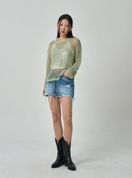 Mesh Sweater IF316
