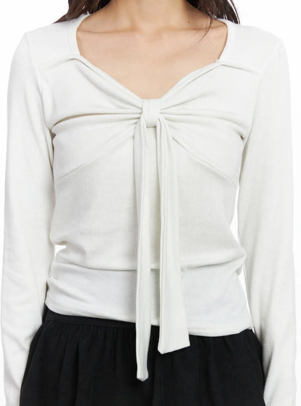 elegant-ribbon-long-sleeve-blouse-cd531