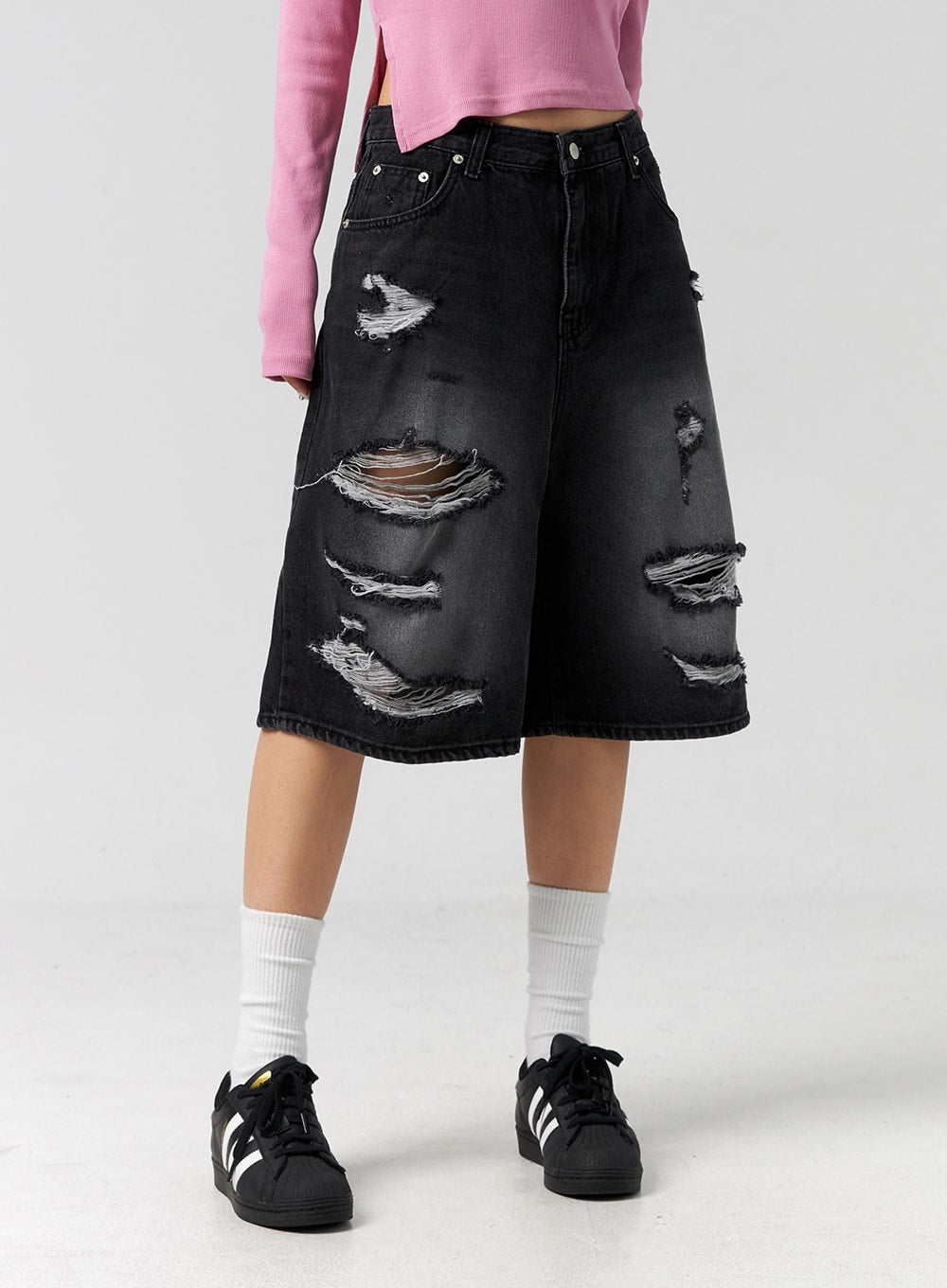 ripped-bermuda-pants-unisex-cg303