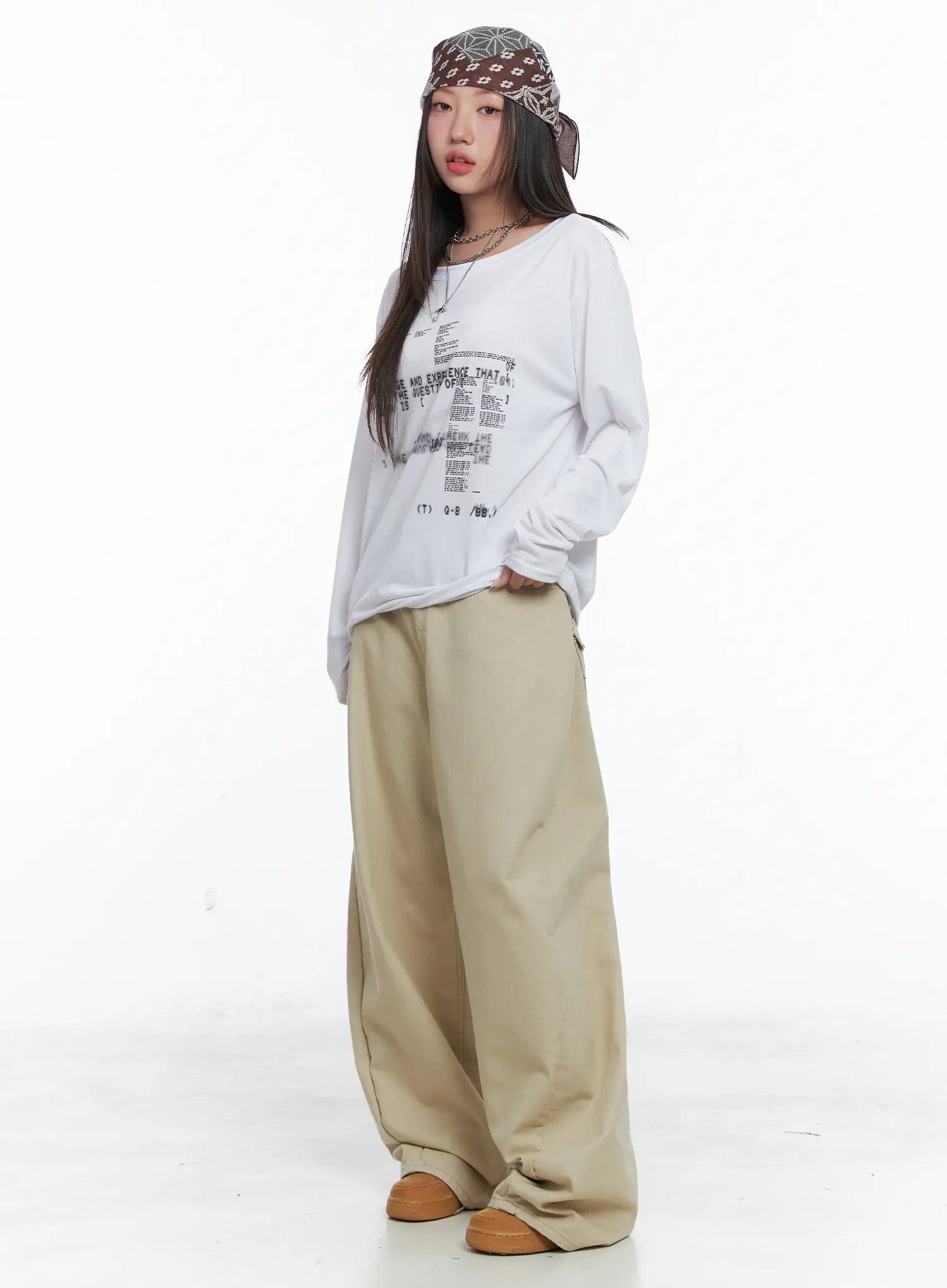 Summer Stitch Wide Cotton Pants CS503