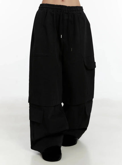 Baggy Drawstring Cargo Pants ID525