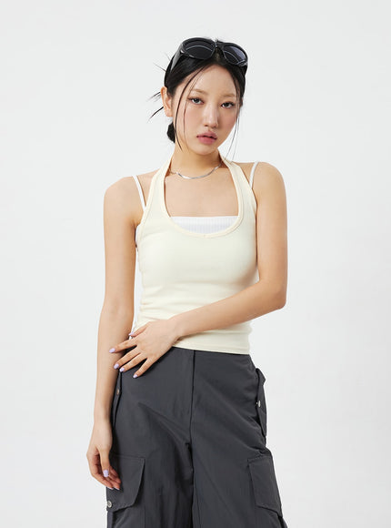 Haut en tricot à bretelles CM324