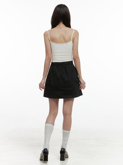 elegant-solid-mini-skirt-with-pockets-os416