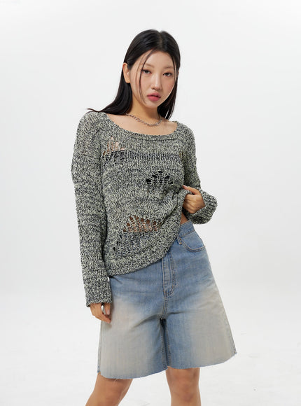 Ripped Sweater IY312