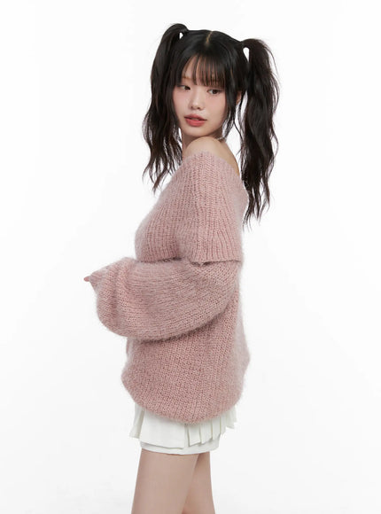 oversized-off-shoulder-fuzzy-knit-sweater-cn510