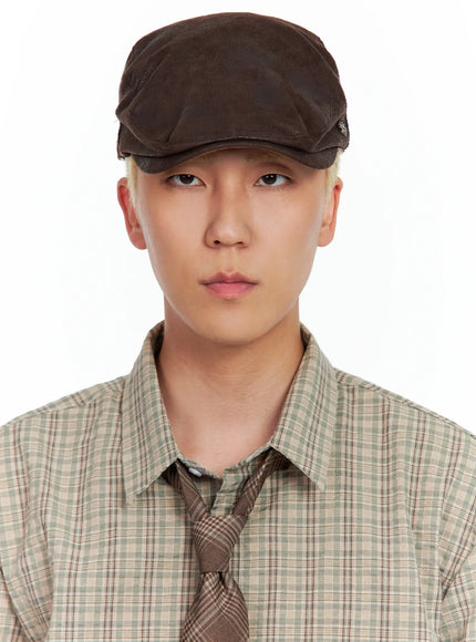 mens-vintage-faux-leather-flat-cap-il514