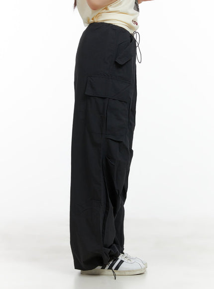 solid-cargo-chic-nylon-pants-cl422