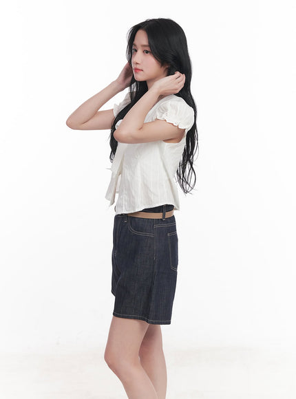 tie-puff-sleeve-crop-blouse-top-cy526