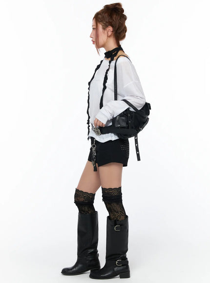 gothic-cross-detail-shorts-ca515