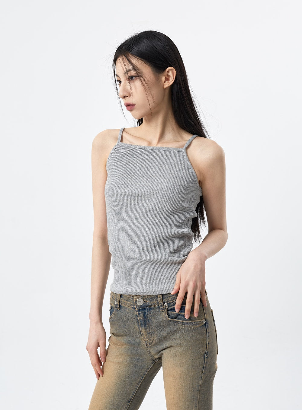 Basic Ribbed Cami Top CM310