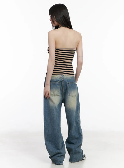 bow-embellished-stripe-padded-halter-top-cm524