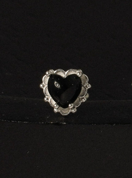 o-connor-lace-heart-piercing-1pc-iu506 / Black