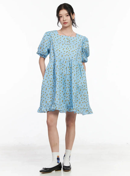 puff-sleeve-mini-dress-iy511