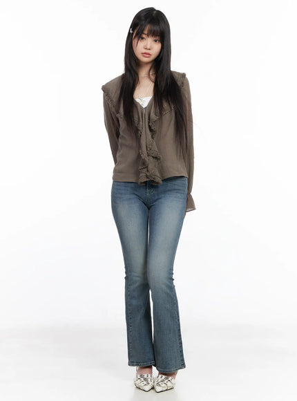 Kallie High-Waist Bootcut Flared Jeans CM513