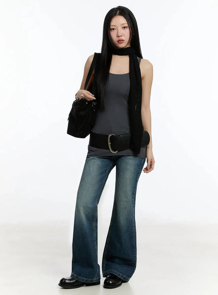 Laced Knit Thin Scarf IM513