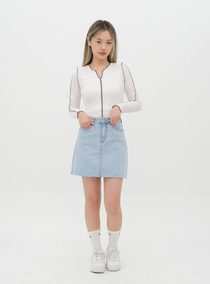 Denim Mini Skirt J28