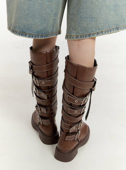 buckle-strap-faux-leather-long-boots-cg401