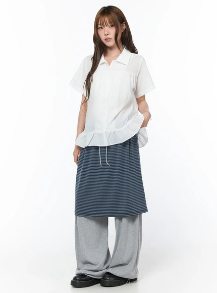 casual-striped-skirt-pants-cy529
