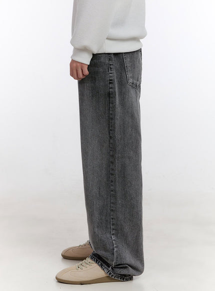 Men's Washed Wide-Fit Jeans IM525