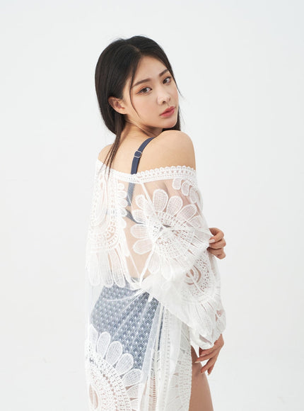 Sunflower Embroided Robe IJ13