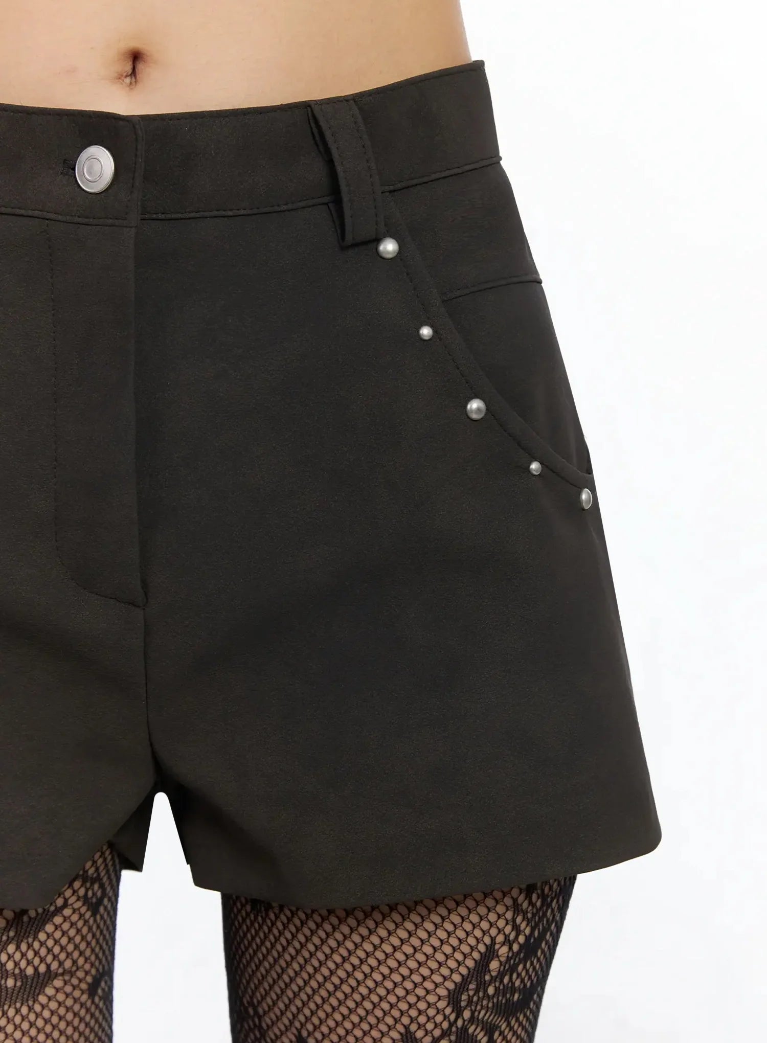 Studded Leather Shorts IM530