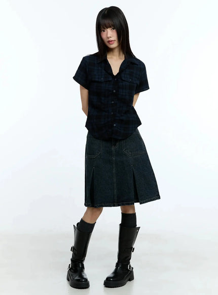 slim-fit-plaid-short-sleeve-shirt-iu523