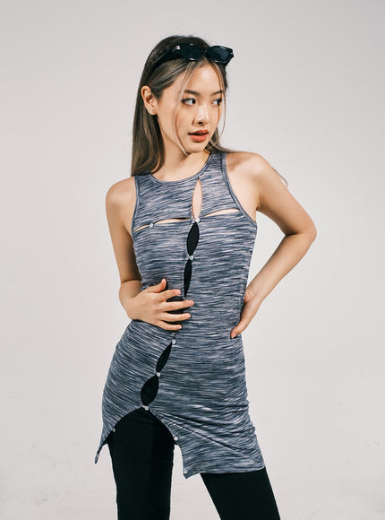 Slit Layered Mini Dress CJ03