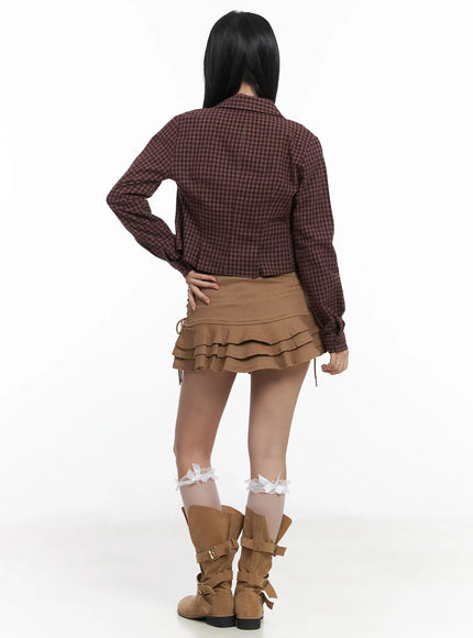 classic-check-print-cropped-blouse-cd530