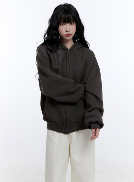 graphic-oversized-hooded-sweatshirt-cd419 / Dark brown