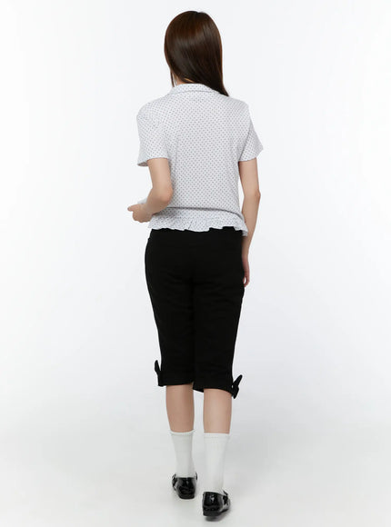 polka-dot-collar-frill-blouse-cy518