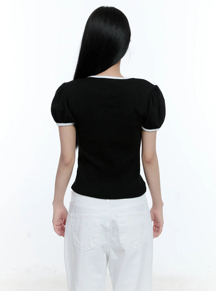 puff-sleeve-ribbon-tie-top-cl530