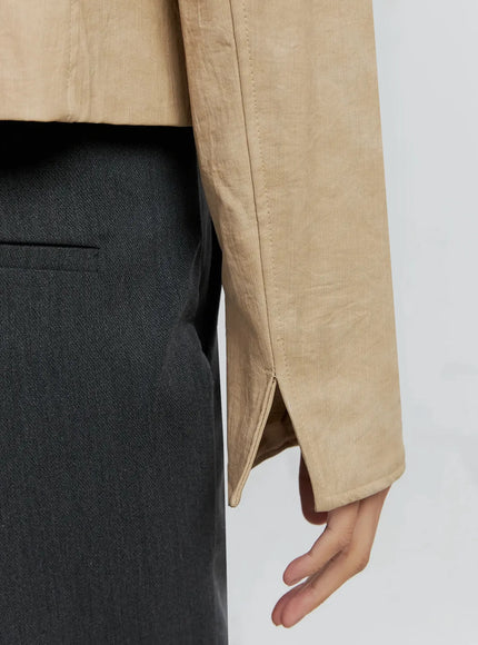 Biker Faux-Leather Jacket IS516